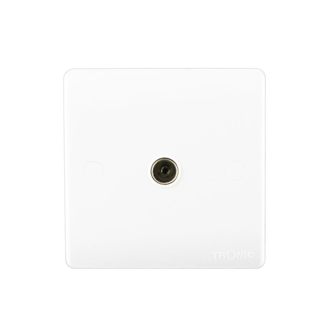 1 Gang TV Socket White