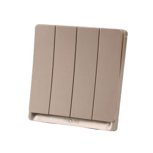 10a 4 Gang 1 Way Switch Gold