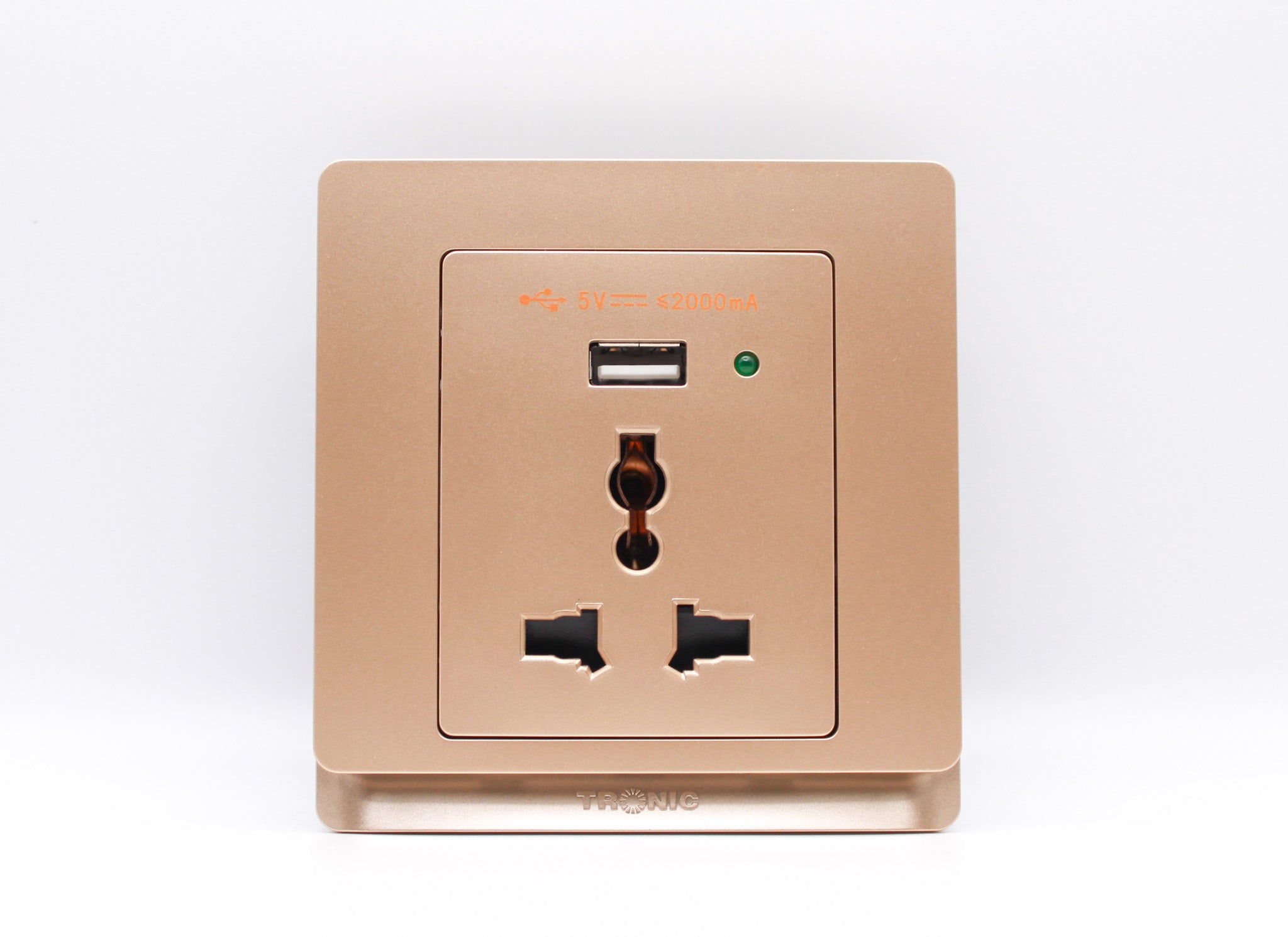 16a Single Socket With Usb Grey Td 5113 Ub Gy