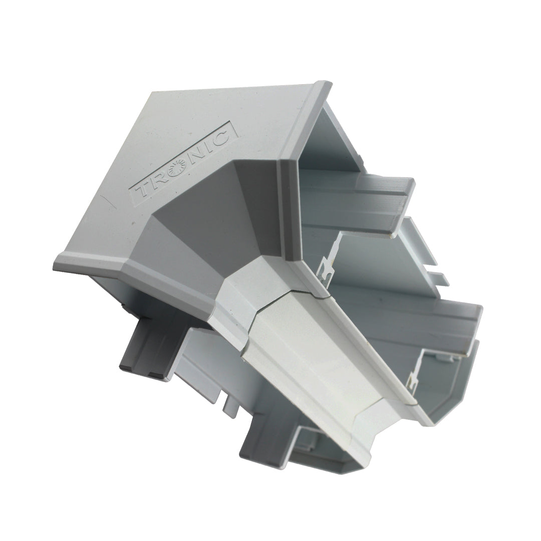 170mmx50mm Pvc Compartment Trunking Internal Bend