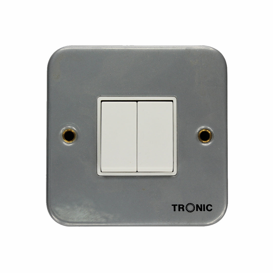 2 Gang 2 Way Metal Clad Switch