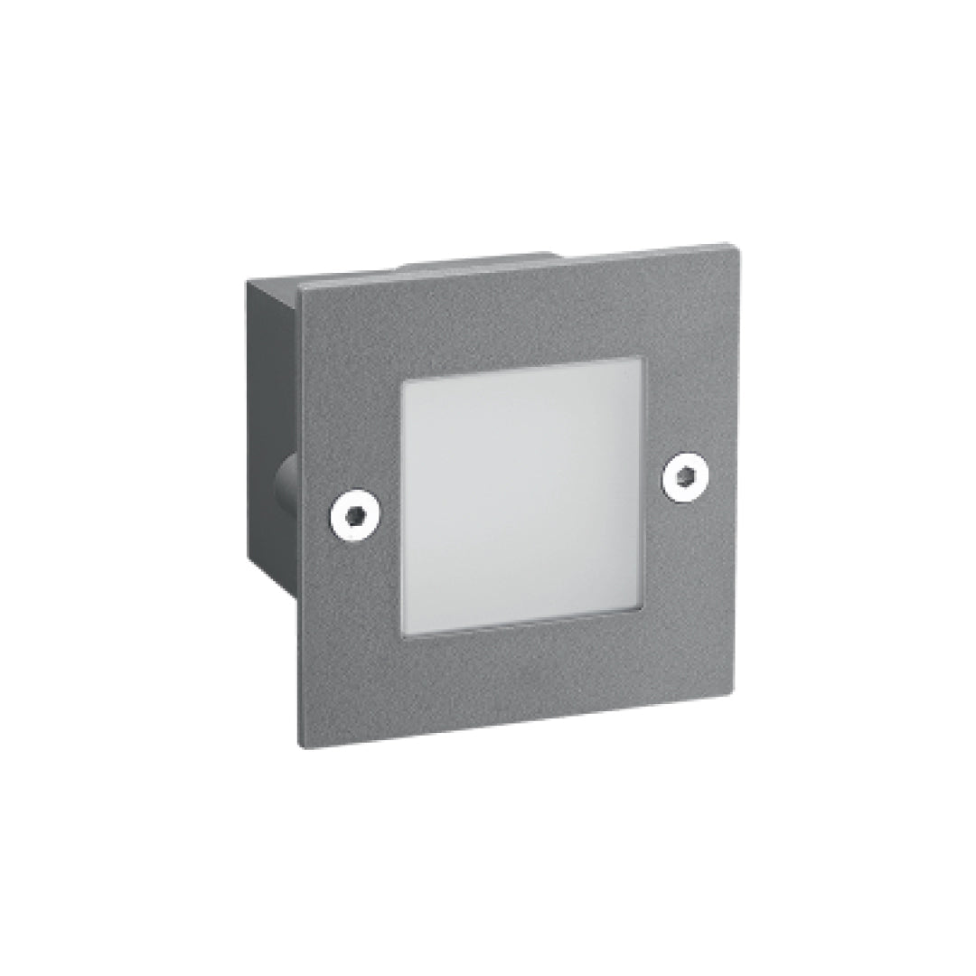 2 Watts Square Dark Grey Step Light