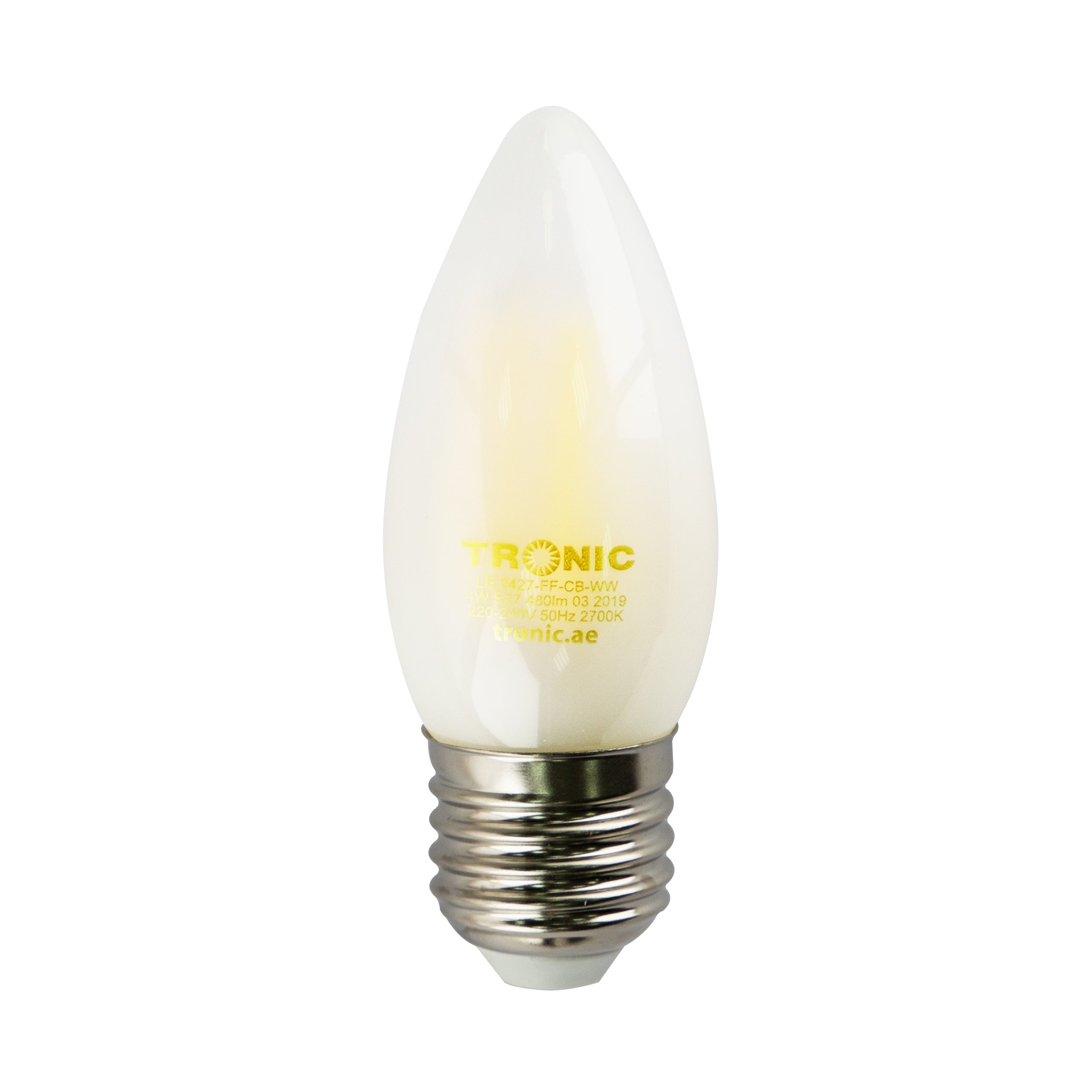 4 Watts Frosted Candle LED E27 Screw Bulb