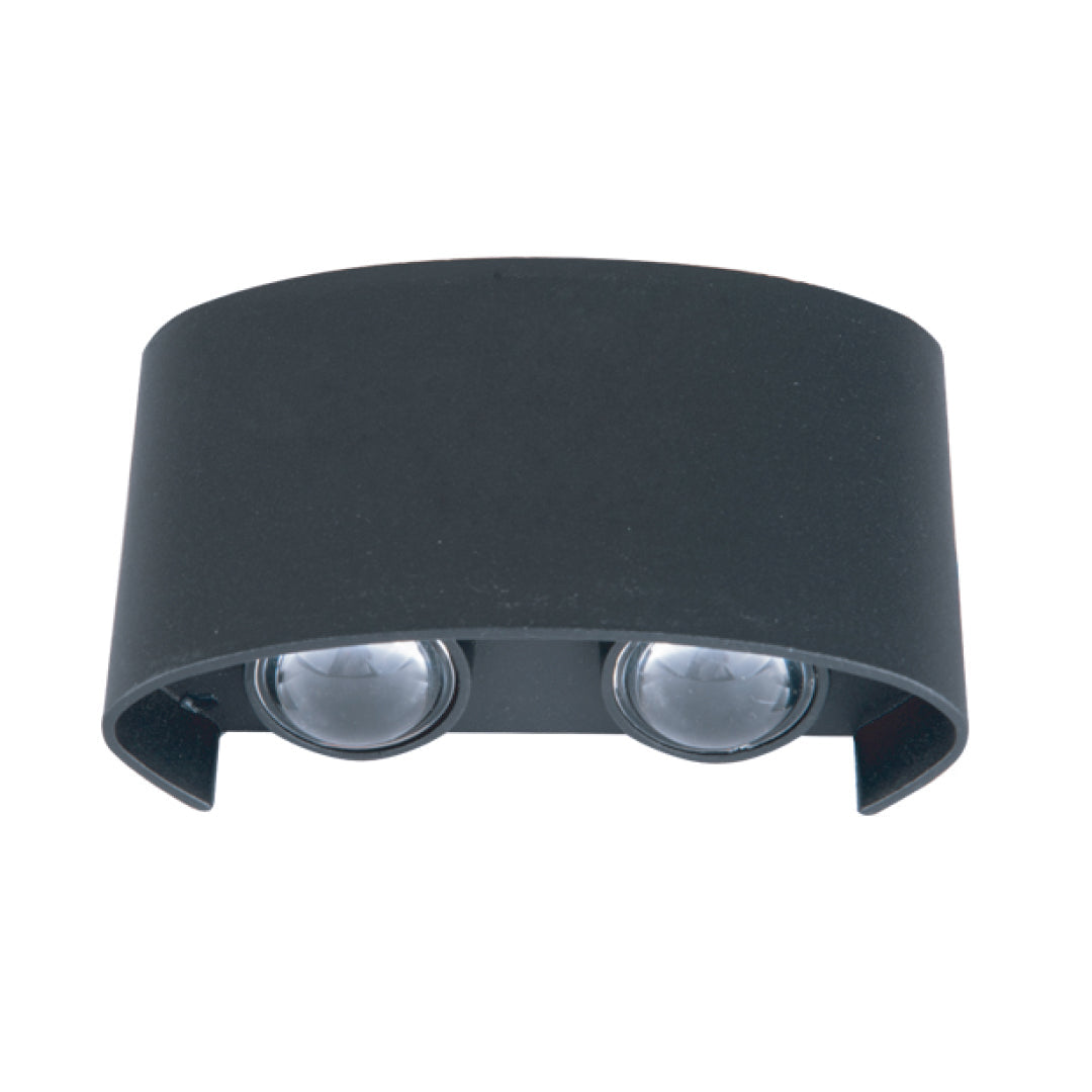 4 Way Rectangular Shaped Curved Up Down Cob Wall Light