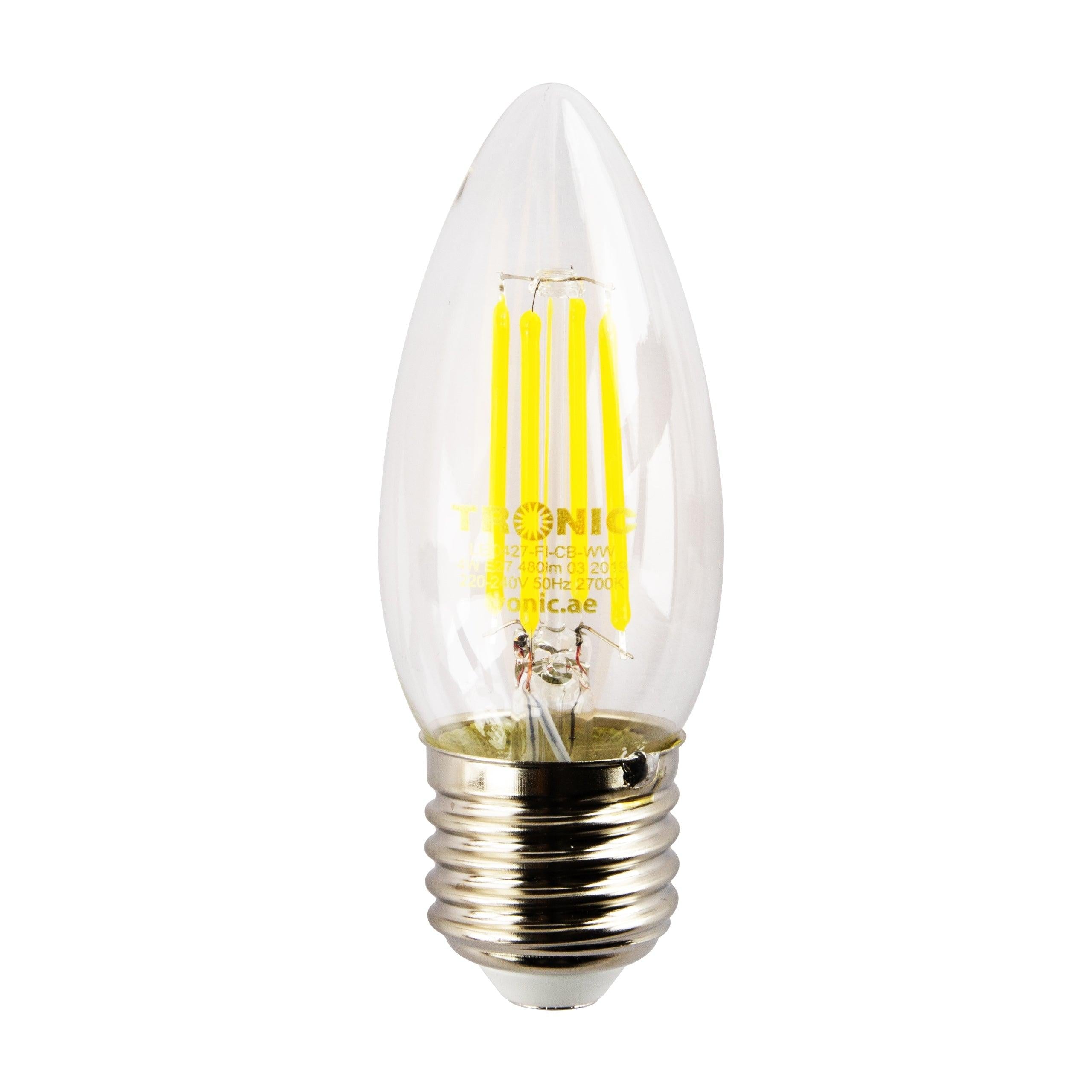 4W Tronic Filament Candle LED Bulb E27 LE 0427 FI CB WW