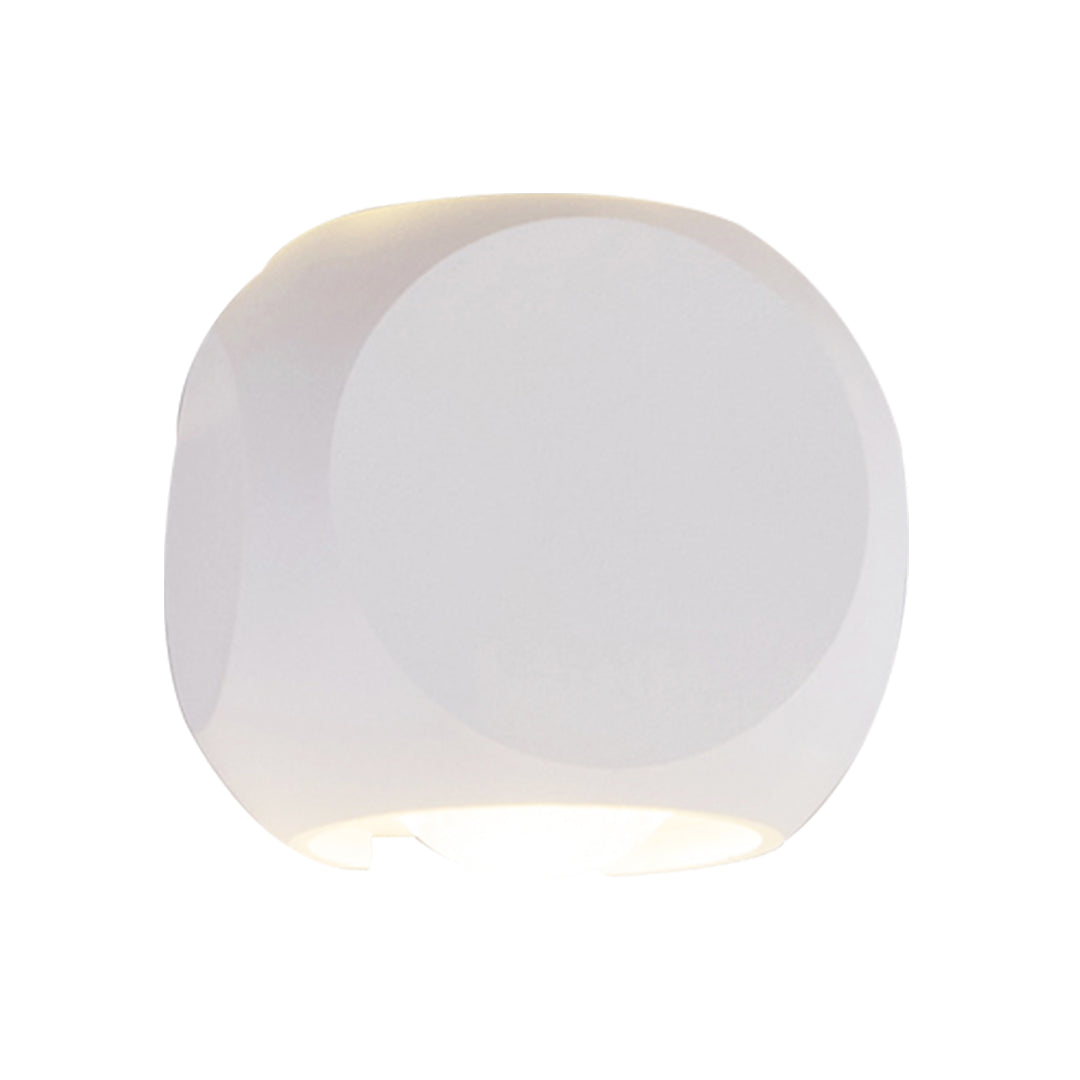 6w Round Black Cob Wall Light
