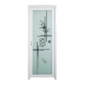 Aluminum toilet or washroom door complete with frame, handles, locks and hinges