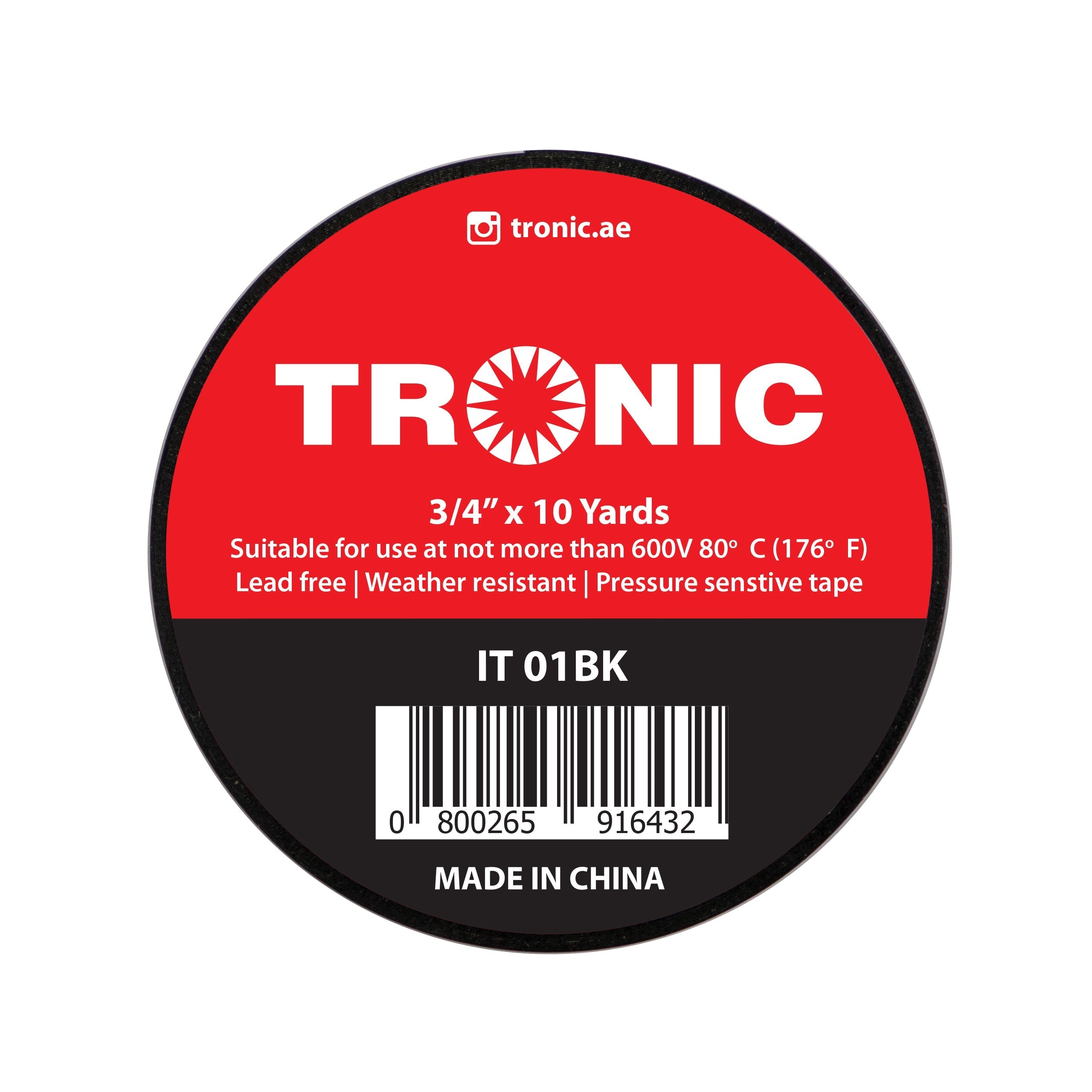 Black 10 Yard Insulation Tape