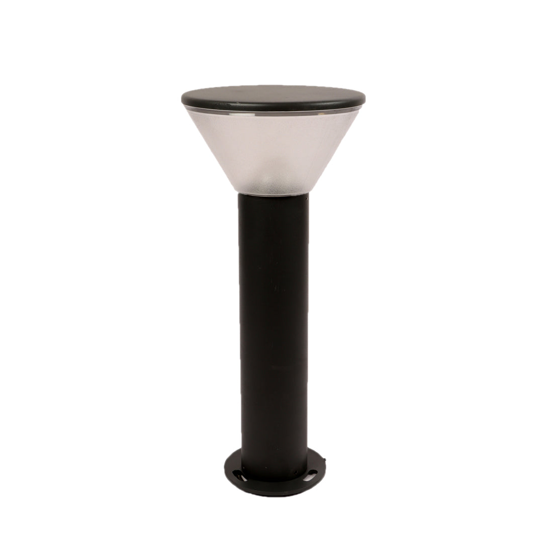 Black Cone Shaped Garden Bollard