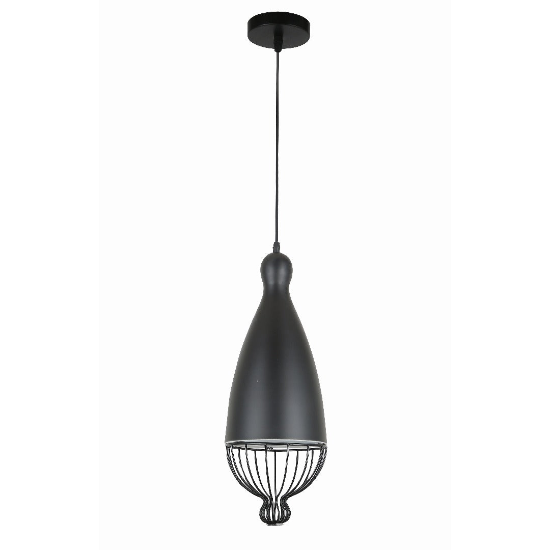 Black Cylindrical Pendant Light