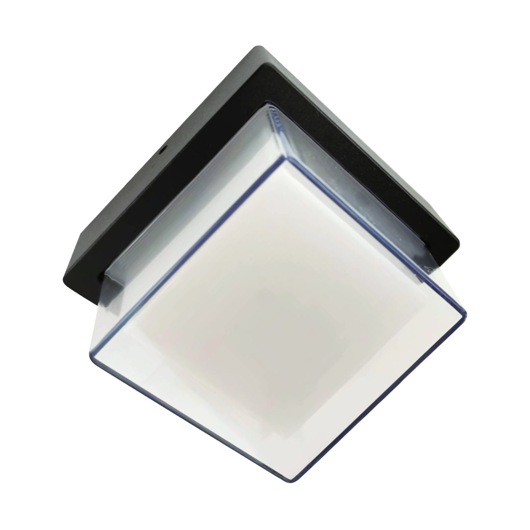 Black LED Wall Light Square 1