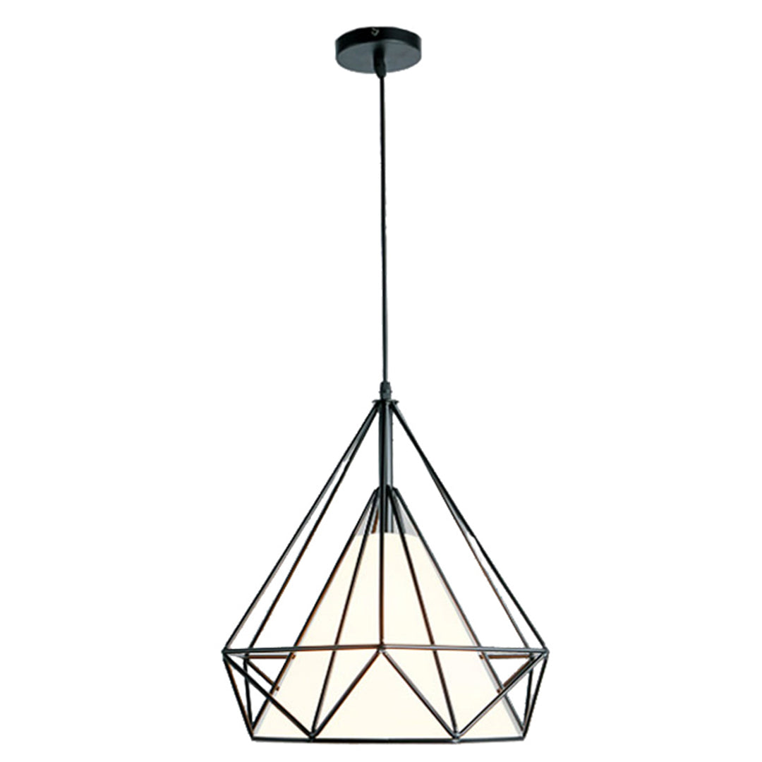 Black Vintage Industrial Caged Pendant