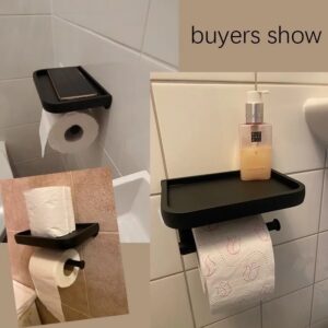 Black double tissue holder