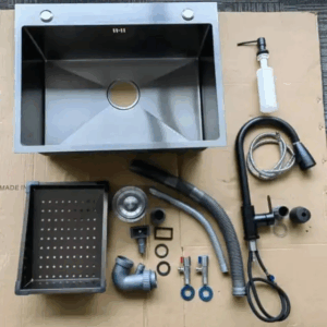 HD black single bowl kitchen sink