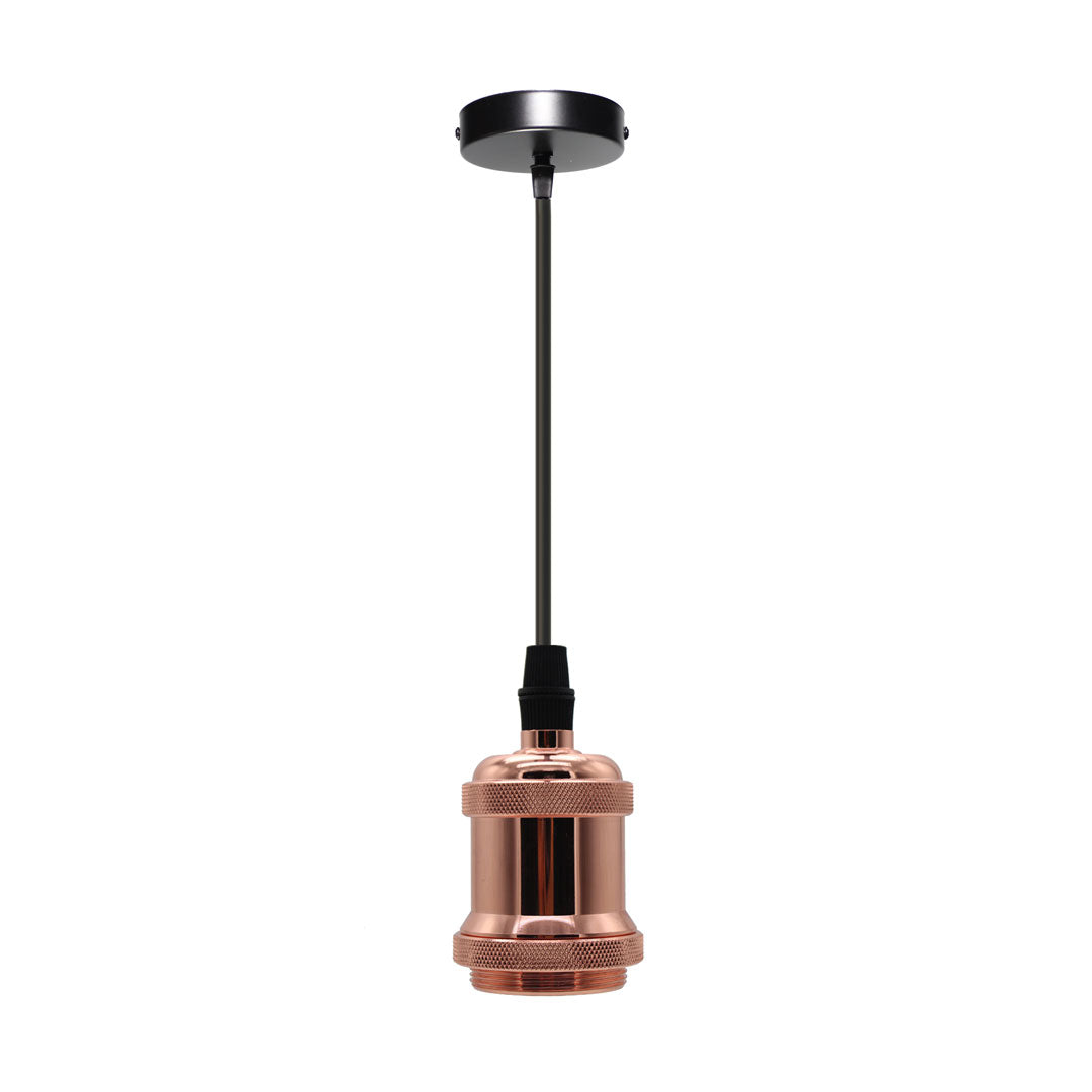 Hanging E27 Screw Pendant Holder Rose Gold