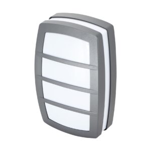 Grey Bulkhead with Polycarbonate Diffuser and Grill