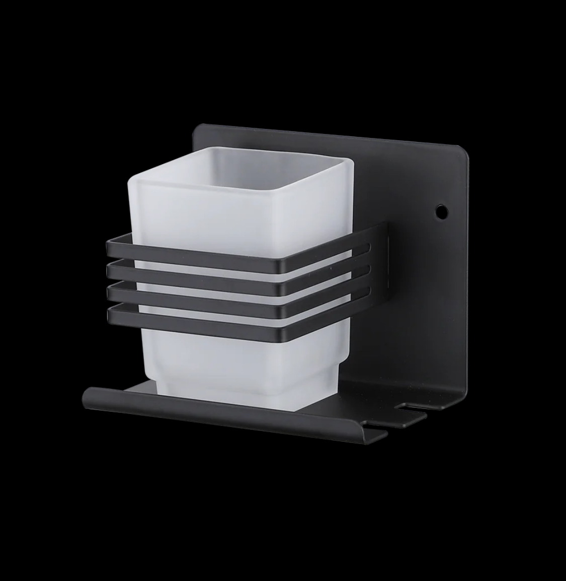 Single fence stainless steel metalic toothbrush holder