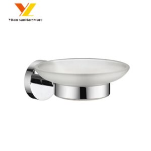 Single glass soap dish holder