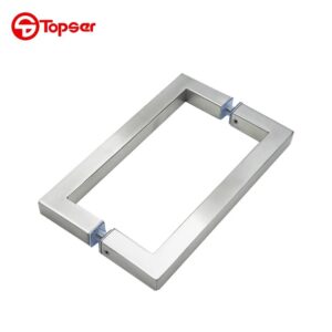 Square glass door handle