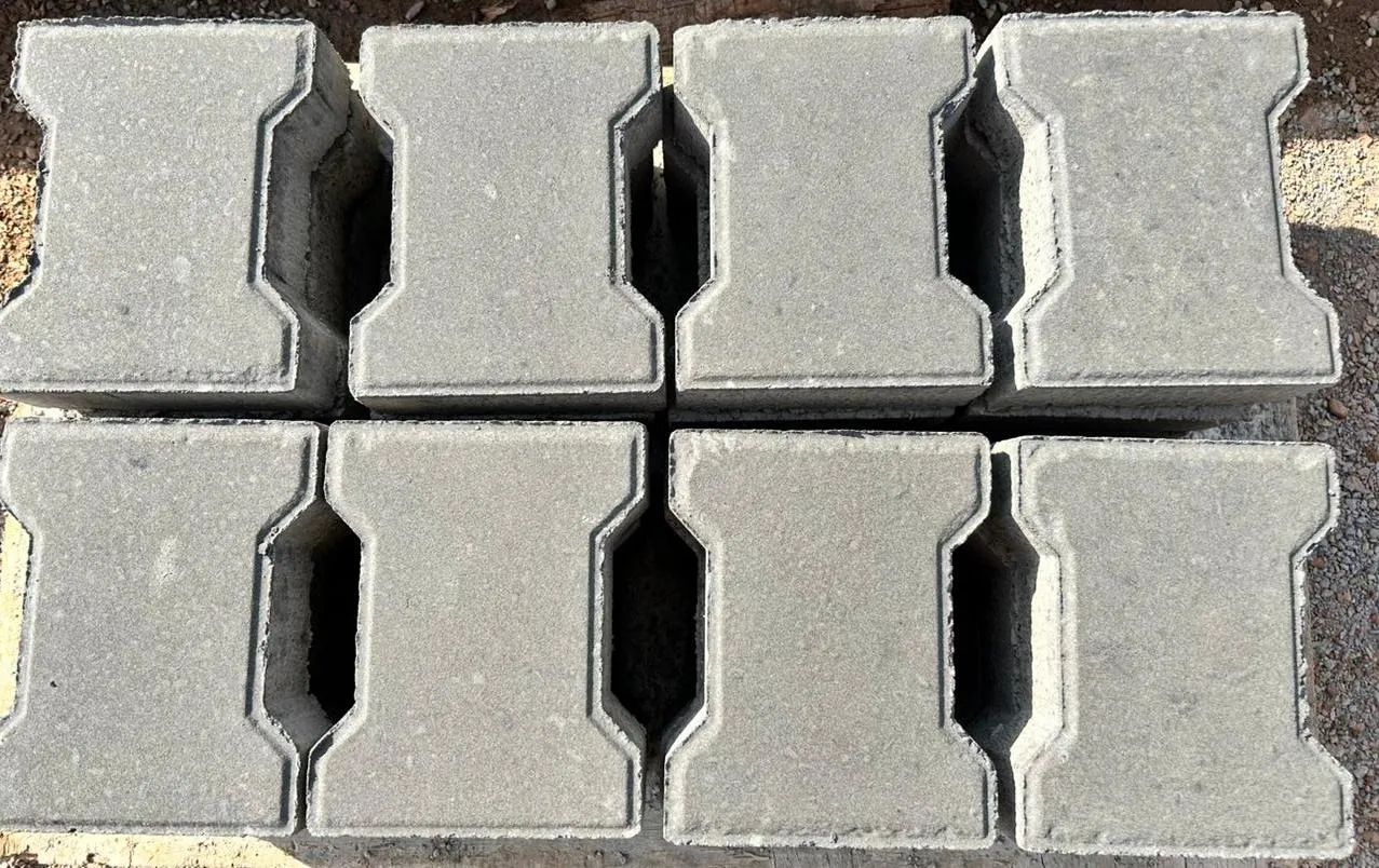 Standard Double T Paver 200mm x 160 x 60mm Hydraulic Press Gray