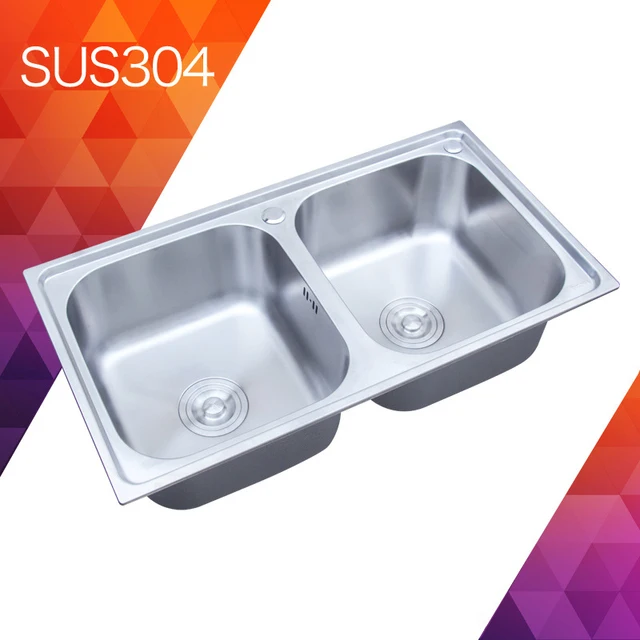 Sus 304 double bowl kitchen sink