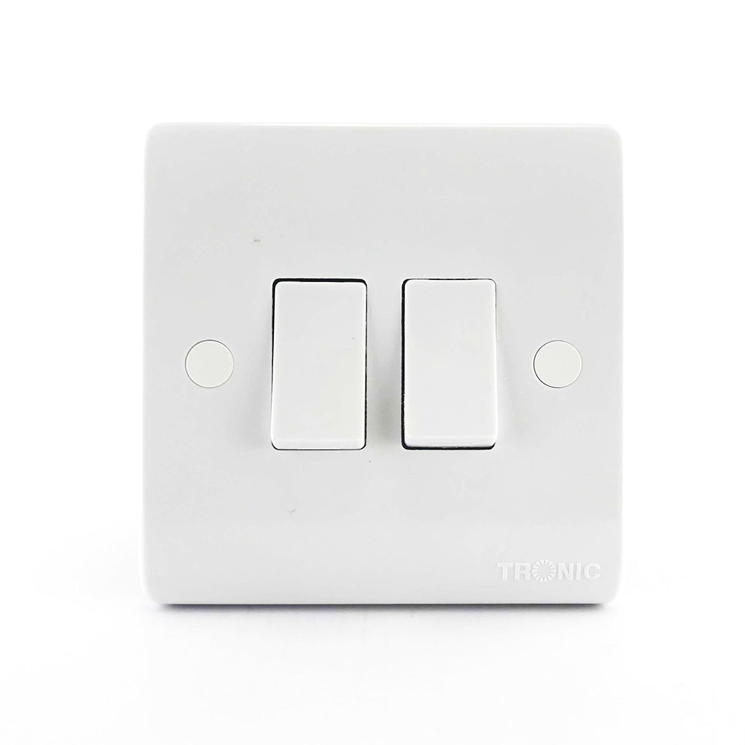 Tronic 2 Gang 1 Way Switch Standard