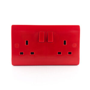 Red Twin Switch Socket