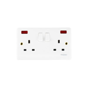 Twin Switch Socket with Neon Standard
