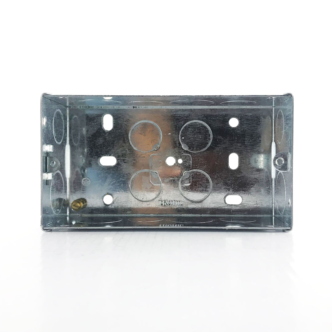 Twin Deep Galvanised Iron Electrical Switch