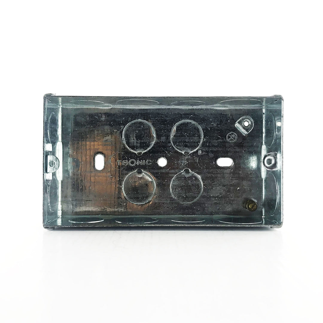 Twin Galvanised Iron Electrical Switch