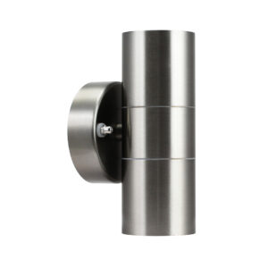 Up and Down Silver Cylindrical Wall Light