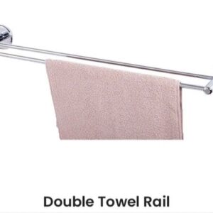 Wall mounted double towel rail
