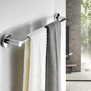 Wall mounted single towel rail